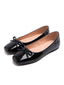 Vintage Ballerina-Schuhe mit Schleife und eckiger Spitze