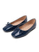 Vintage Ballerina-Schuhe mit Schleife und eckiger Spitze