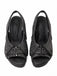 Plateau-Slingback-Sandalen aus Batik-Denim mit Sternnieten