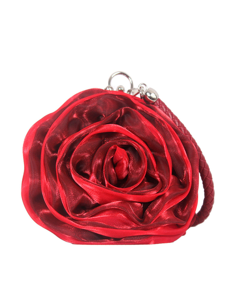Seide 3D-Blumen Vintage Handtasche