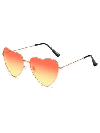 Vintage Metall Herzrahmen Sonnenbrille