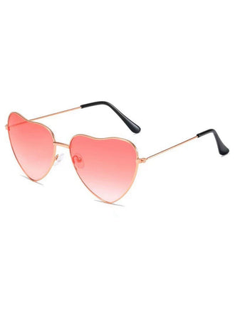 Rosa Vintage Metall Herzrahmen Sonnenbrille