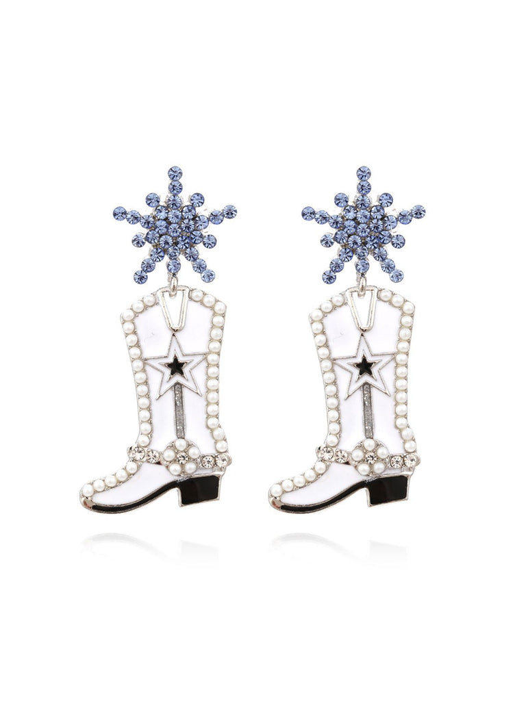 Perlenstern Cowboy Stiefel Ohrringe