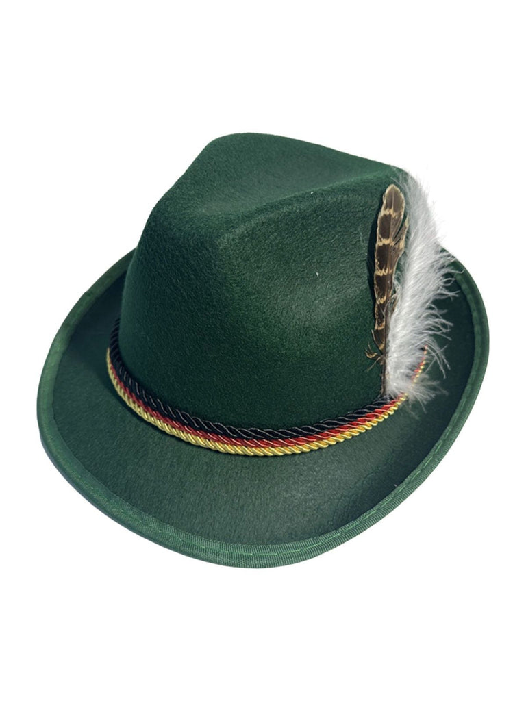 Vintage Oktoberfest Bayern Alpin Feder Jazzhut