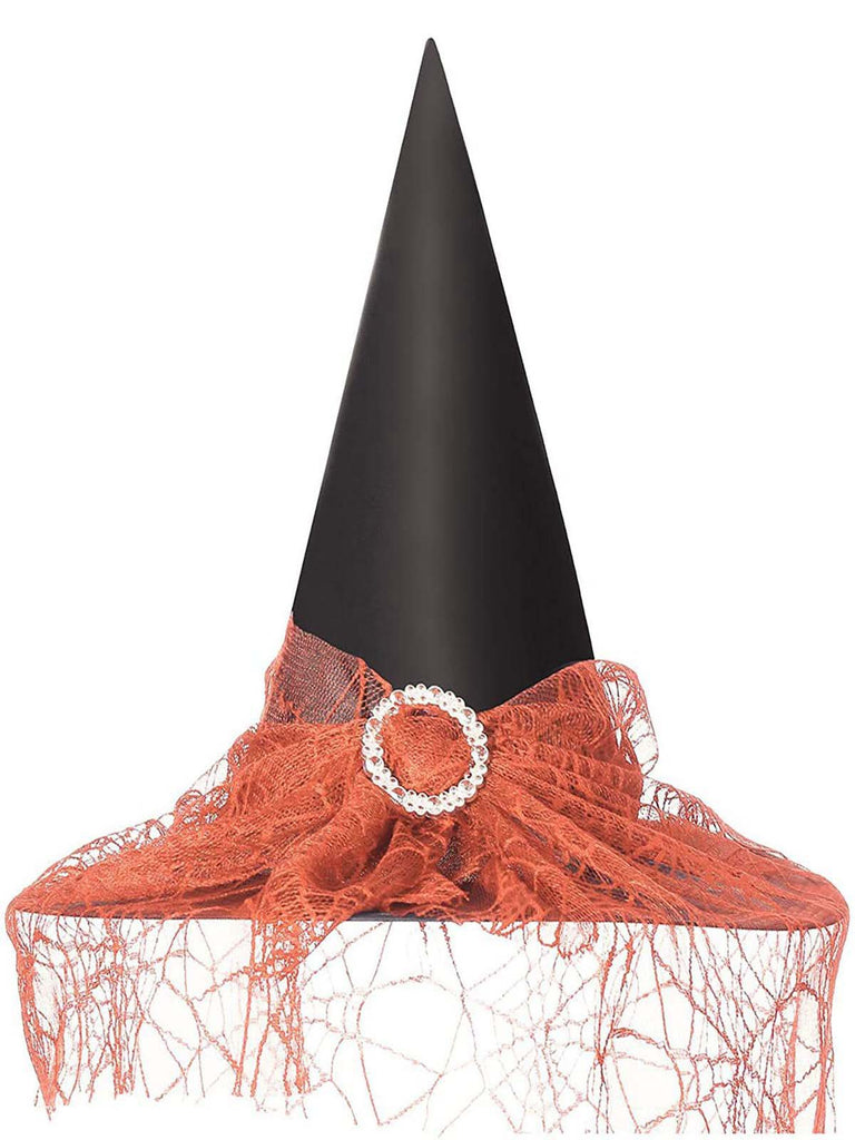 Halloween Netz Patchwork Spitz Hexe Hut