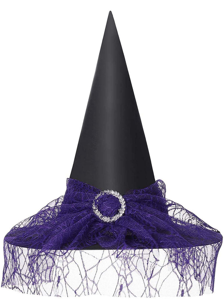 Halloween Netz Patchwork Spitz Hexe Hut