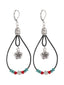 Bohemian Vintage Ohrringe mit Blumen und Perlen