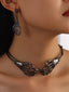 Halloween-Gothic-Schmuckset mit Skelett-Händen
