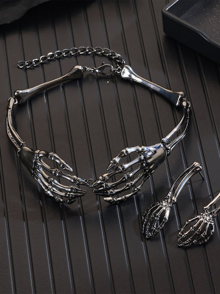 Halloween Gothic Halsketten- & Ohrring-Set