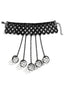 Schwarzes Gothic Ring-Armband mit Ketten und Spitze