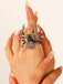 Gothic Schmuck mit Spider und Charm in Silber & Schwarz