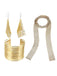 Vintage Disco Schmuckset in Metallic-Optik