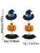 Halloween-Ohrringe mit dreiteiligen Hexenhüten und Strass