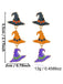 Halloween-Ohrringe mit dreiteiligen Hexenhüten und Strass