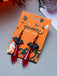 Rote Gothic Ohrringe mit Kristall und Fledermaus