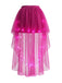 80er Mesh-Tutu-Rock mit LED-Licht und High-Low-Saum