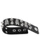 Schwarzes Punk-Armband aus Leder mit Totenkopf und Nieten