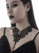 Gothic Halskette mit Spitze und Schmuckstein-Anhänger