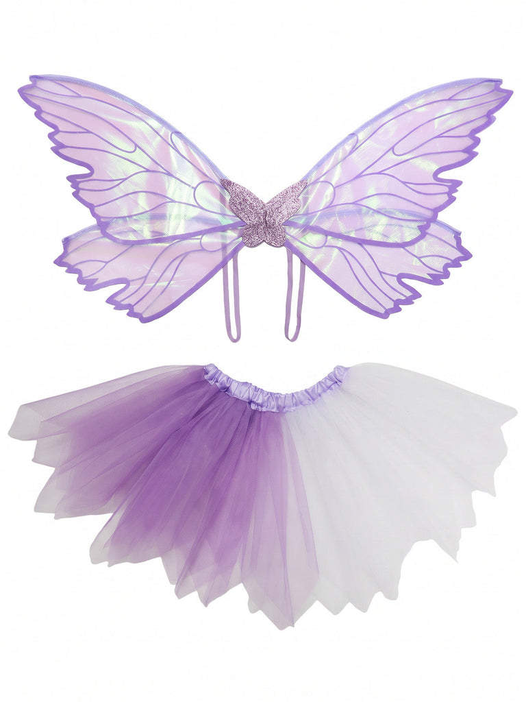 Feen-Accessoire-Set mit Flügeln und Tutu