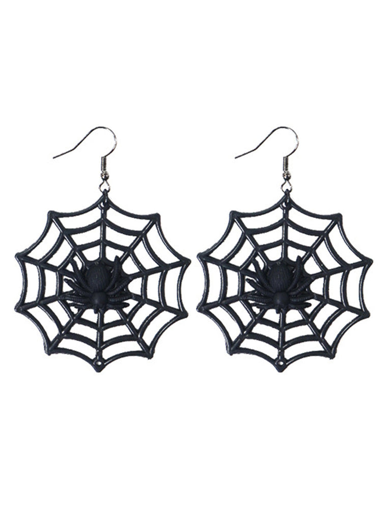 Schwarzes Halloween-Accessoire-Set mit Spinnennetz-Umhang