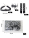 Schwarzes Halloween-Accessoire-Set mit Spinnennetz-Umhang