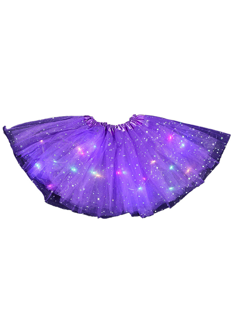 LED-Tüll-Tutu-Rock mit Lichtfunktion und Sternmotiv