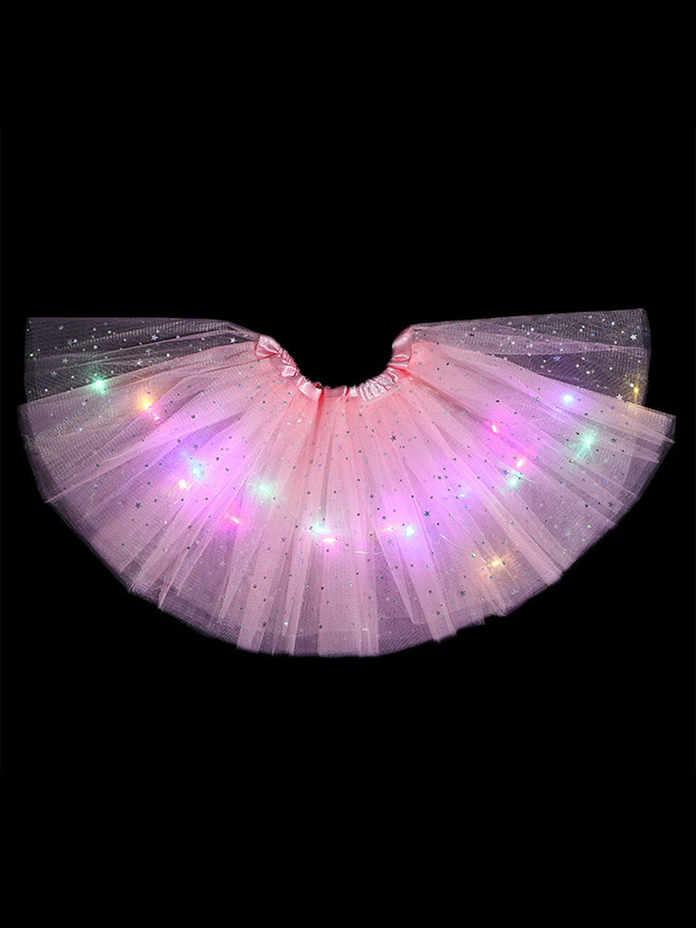 LED-Tüll-Tutu-Rock mit Lichtfunktion und Sternmotiv