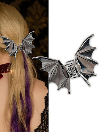 Vintage Gothic-Metall-Haarspange mit Fledermausflügeln