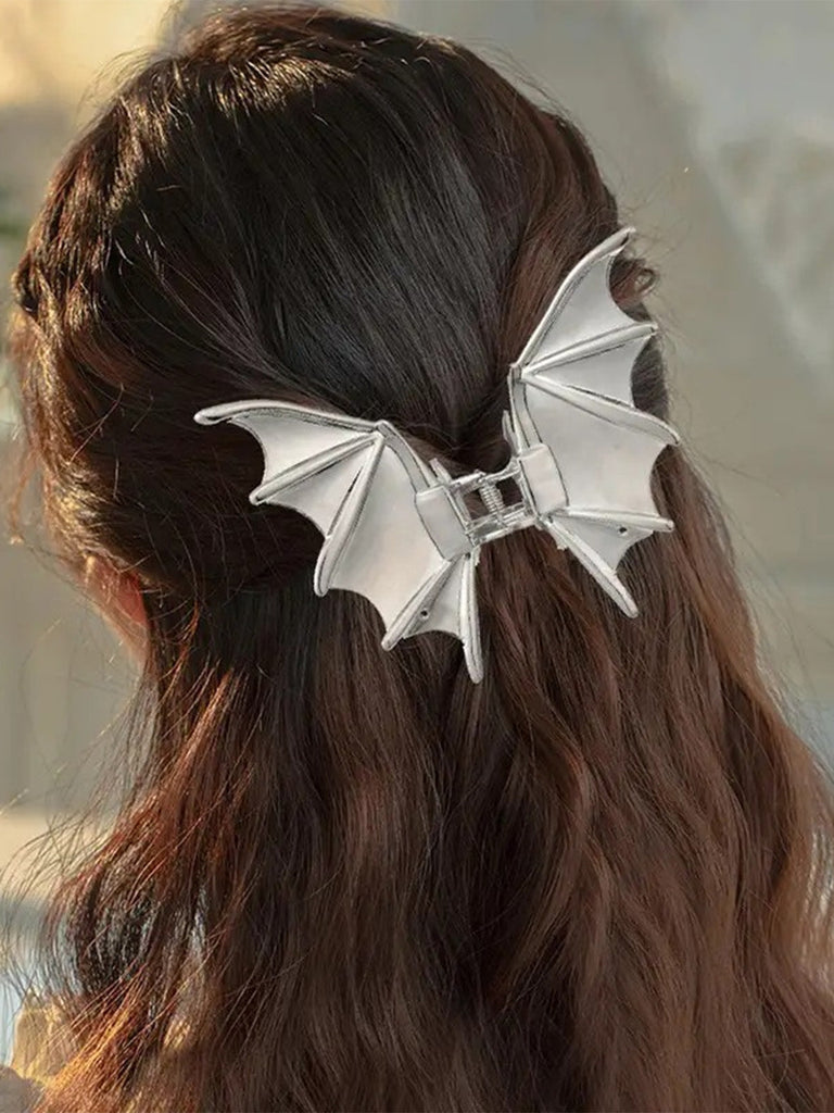 Vintage Gothic-Metall-Haarspange mit Fledermausflügeln