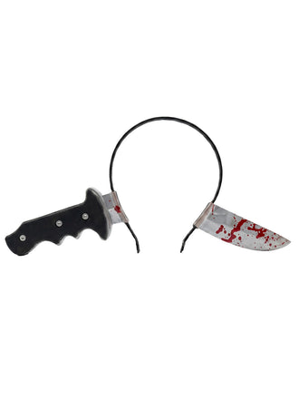 Halloween Haarreif mit blutigem Messer