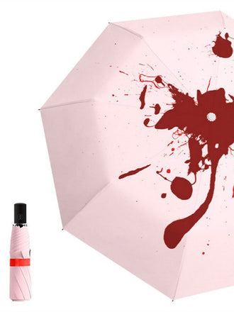 Halloween Regenschirm mit Blut-Spritzern und Farbwechsel