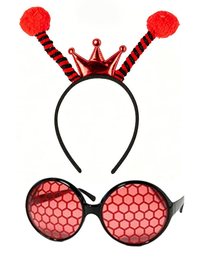 Rotes & Schwarzes Marienkäfer-Accessoire-Set mit Polka-Dots