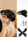 20er Gatsby Accessoire-Set mit Federn, Quasten und Perlen