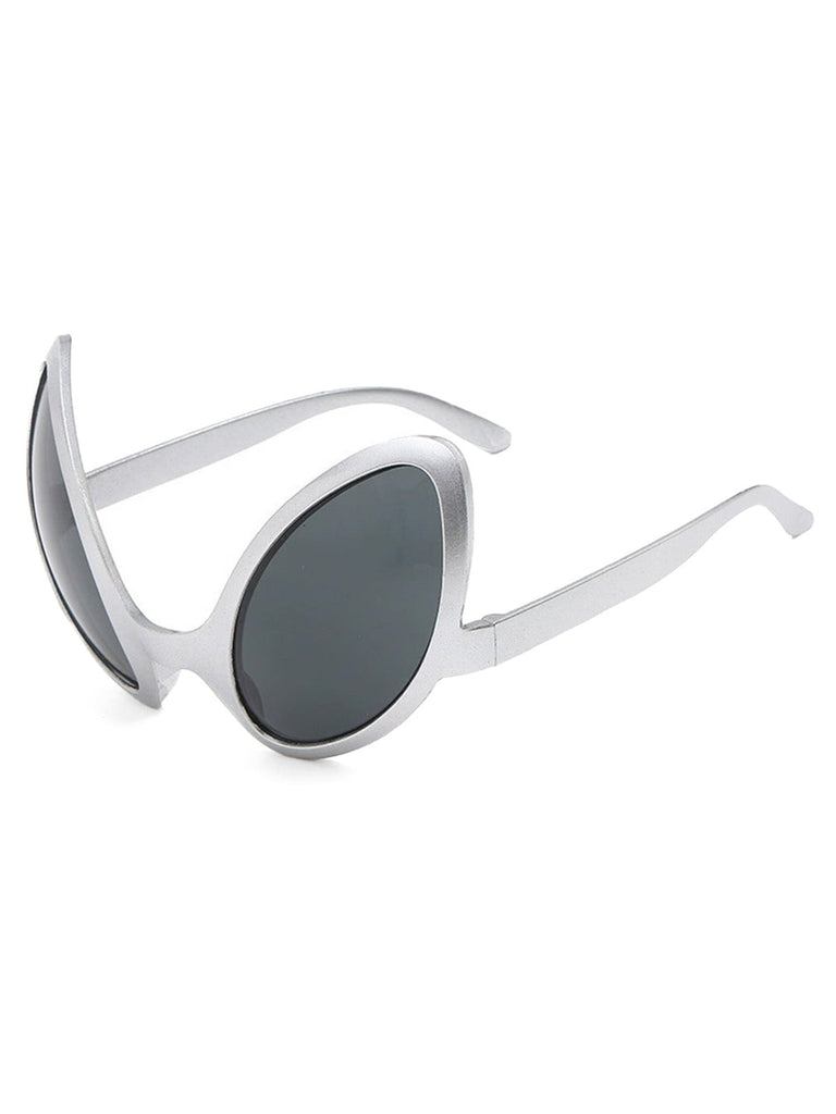 Neongrüne Alien-Sonnenbrille mit großem Rahmen