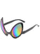 Space-Age Alien-Partybrille mit Regenbogen-Spiegelgläsern
