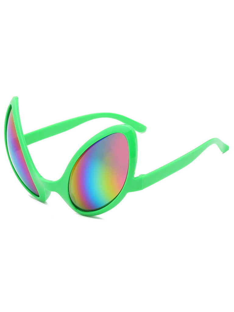 Space-Age Alien-Partybrille mit Regenbogen-Spiegelgläsern