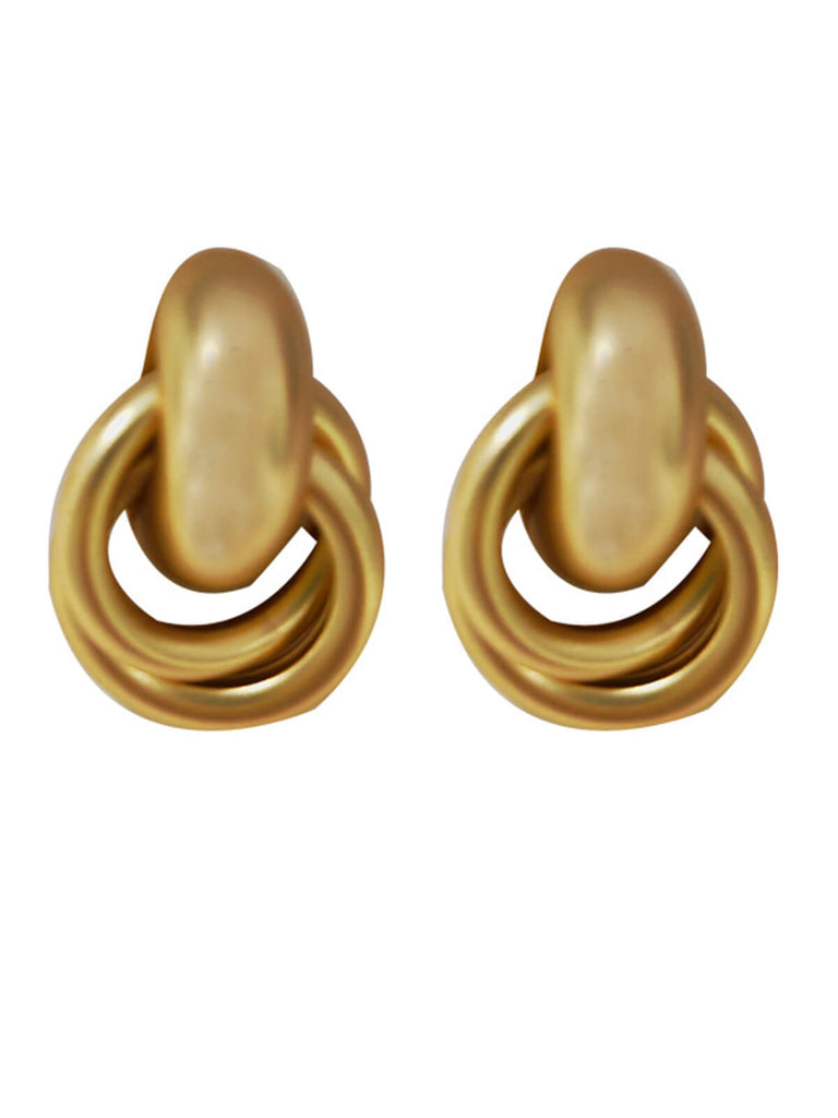 Vintage Gold Kreis Ohrringe