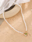Retro Tulpe Weiß Perle Halskette