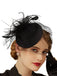 Schwarz Kunstfedern Schleier Fascinator Hut