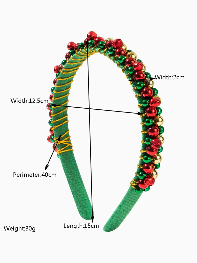 Weihnachten Farbig Glöckchen Perlen Stirnband