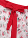 Rot 1950er Kirsche Taille-Binden Cover Up