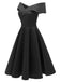 1950ER SOLIDE SPITZE SWING KLEID