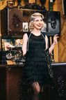 SCHWARZ 1920ER FRANSEN ÄRMELLOS VINTAGE PARTY KLEID