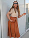 Khaki 1950er Patchwork V-Ausschnitt Kurzarm Swing Kleid