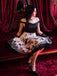 SCHULTERFREI SPITZE SWING SCHMETTERLINGS KLEID