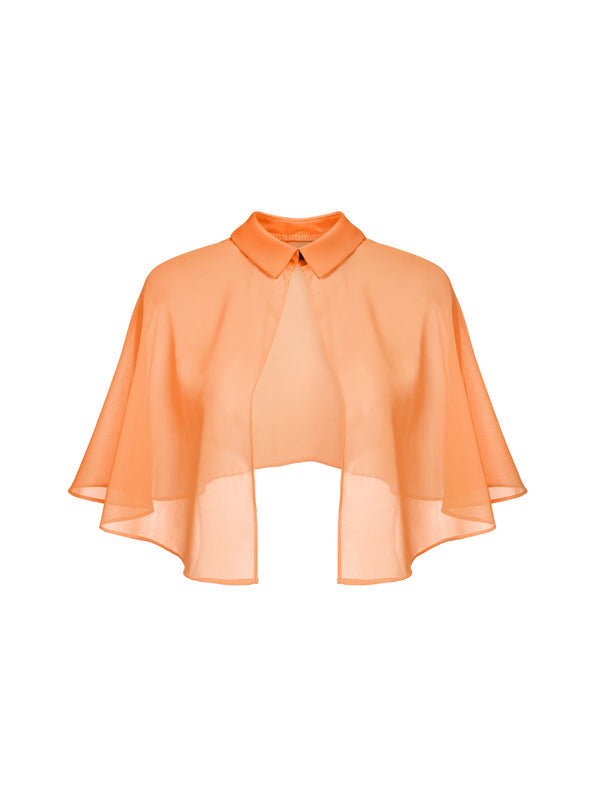 Orange 1950er Halloween Fledermaus Kostüm Kap Patchwork Kleid