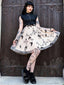 50er Kleid mit Schmetterlings und Patchwork in Schwarz