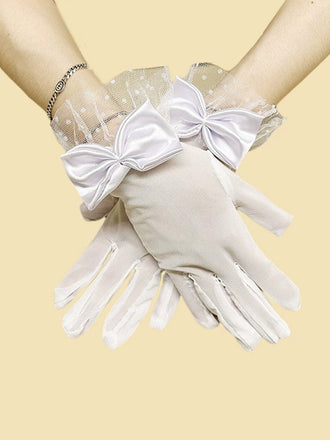 Retro Dots Netz Bogen Transparente Handschuhe