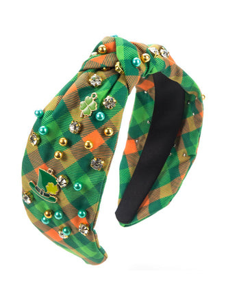 Retro Plaid St. Patrick Stirnband