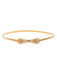 Vintage Chic Gold Elastisch Metallic Thin Gürtel